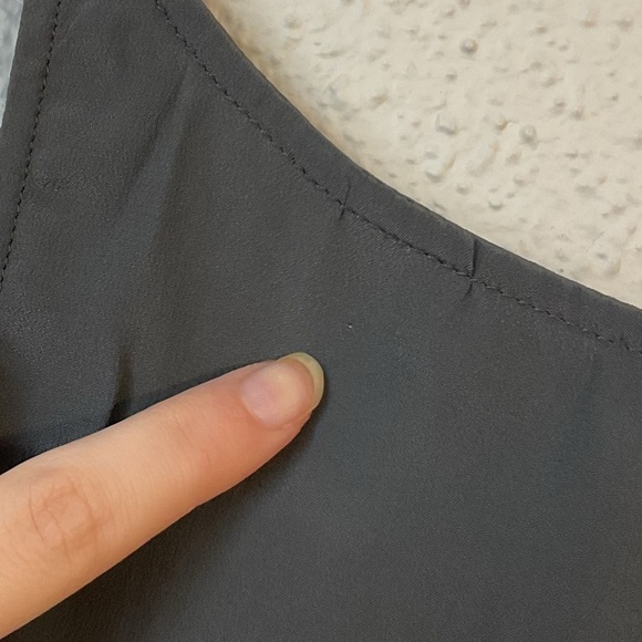 Brunello Cucinelli Grey V-Neck Slip Dress Size Medium Silk Blend Sheath - Picture 13 of 13